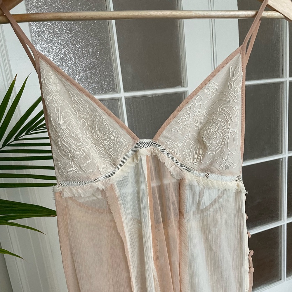 Free People edge of romance sheer slip dress